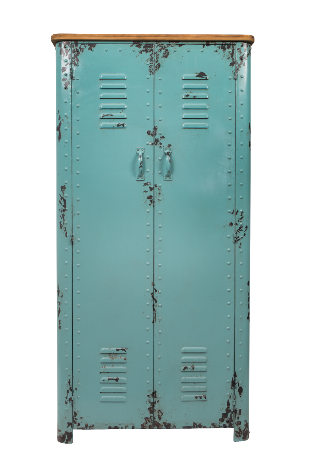 Turquoise Metal Accent Cabinet | Dutchbone Rusty | DutchFurniture.com