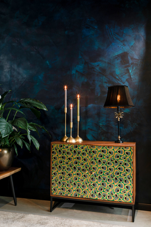 Mango Wood Multi-colored Cabinet | Dutchbone Meena | OROA.com