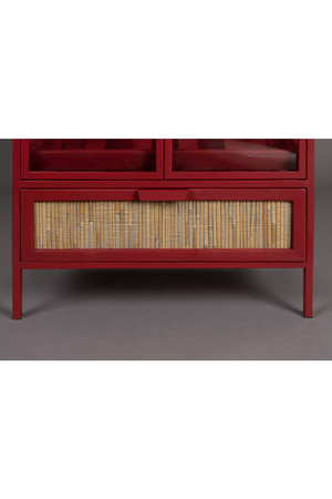 Red Wooden Wine Cabinet | Dutchbone Mori | OROA.com