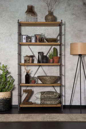 5-Shelf Storage Cabinet | Dutchbone Iron | OROA.com
