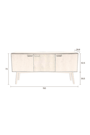 Brown Wooden Sideboard | Dutchbone Juju | Oroa.com