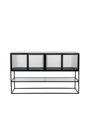 Black Framed Glass Sideboard | Dutchbone Boli | OROA.com