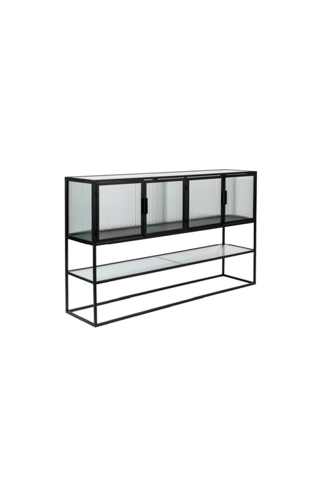 Black Framed Glass Sideboard | Dutchbone Boli | OROA.com