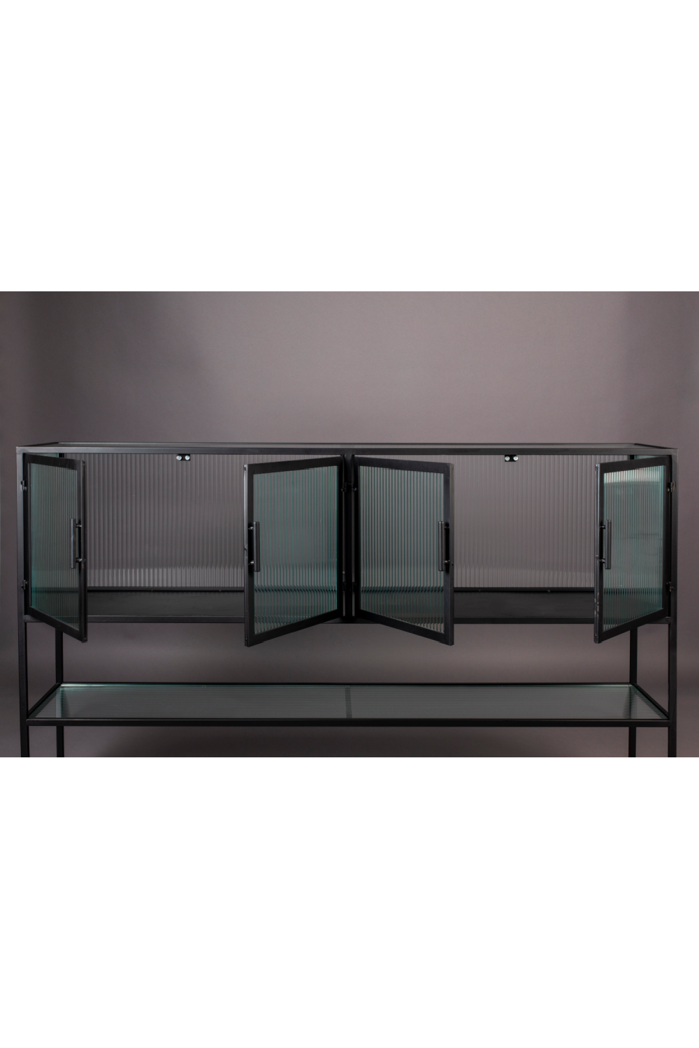 Black Framed Glass Sideboard | Dutchbone Boli | OROA.com