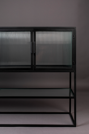 Black Framed Glass Sideboard | Dutchbone Boli | OROA.com