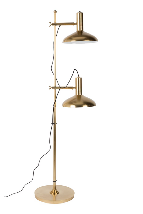 Brass 2-Light Floor Lamp | Dutchbone Karish | DutchFurniture.com