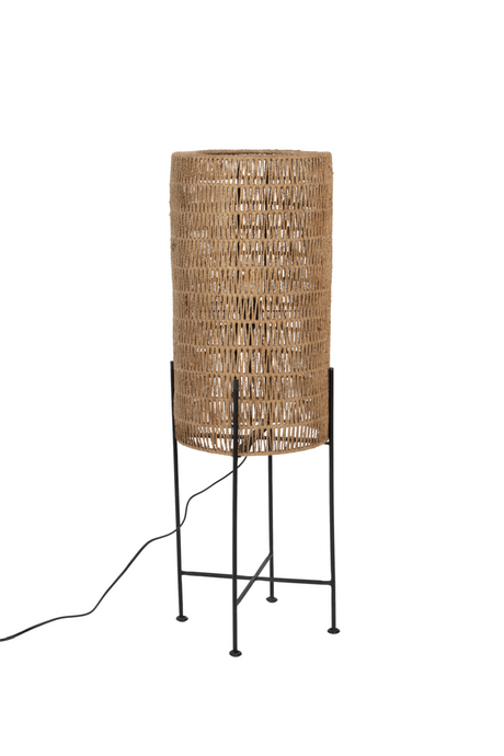 Cylindrical Jute Floor Lamp | Dutchbone Kari | OROA.com
