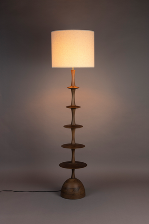 Linen Shade Floor Lamp | Dutchbone Cath | OROA.com