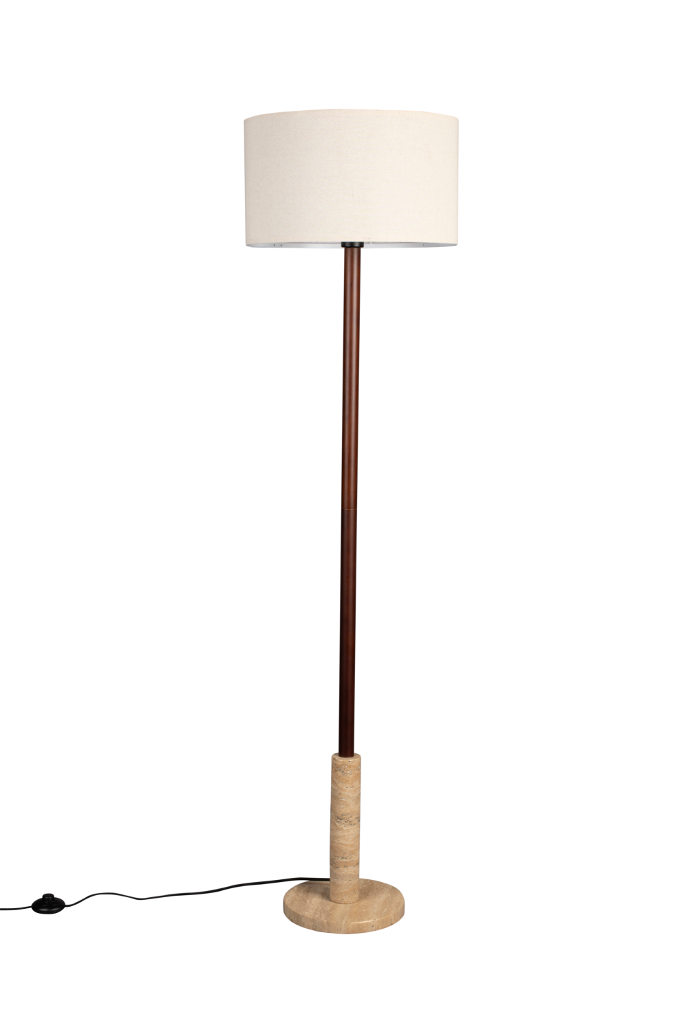 Beige Drum Shade Floor Lamp | Dutchbone Jackson | OROA.com