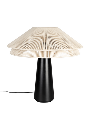 Beige Cotton Thread Table Lamp | Dutchbone Elon | OROA.com