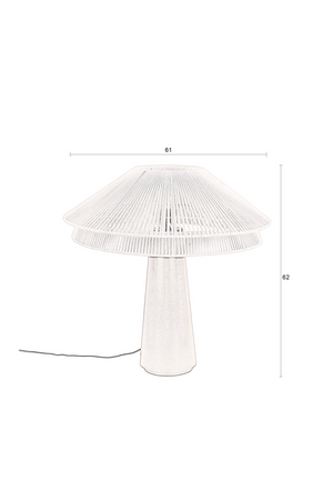 Beige Cotton Thread Table Lamp | Dutchbone Elon | OROA.com