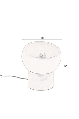 Terracotta Bowl Table Lamp | Dutchbone Zahra | OROA.com