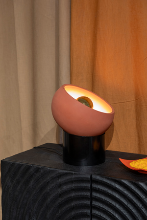 Terracotta Bowl Table Lamp | Dutchbone Zahra | OROA.com