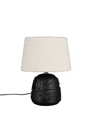 White Bouclé Table Lamp | Dutchbone Renzo | OROA.com