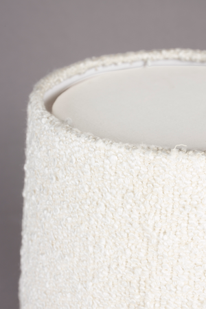 White Bouclé Table Lamp | Dutchbone Renzo | OROA.com