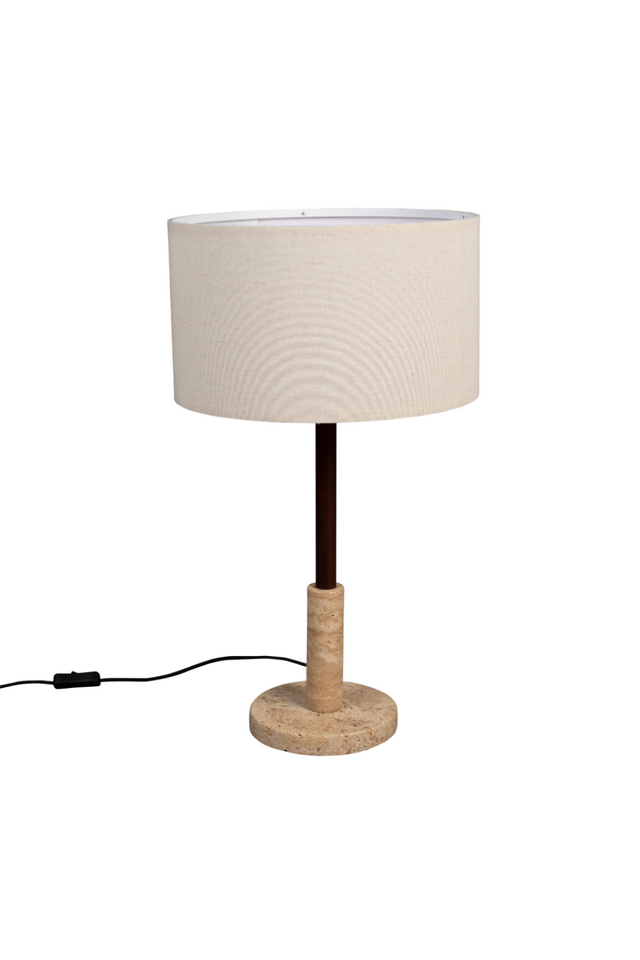 Travertine Base Table Lamp | Dutchbone Jackson | OROA.com
