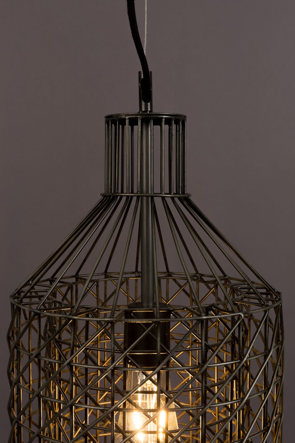 Gray Metal Weave Pendant Lamp | Dutchbone Jim | Oroa.com