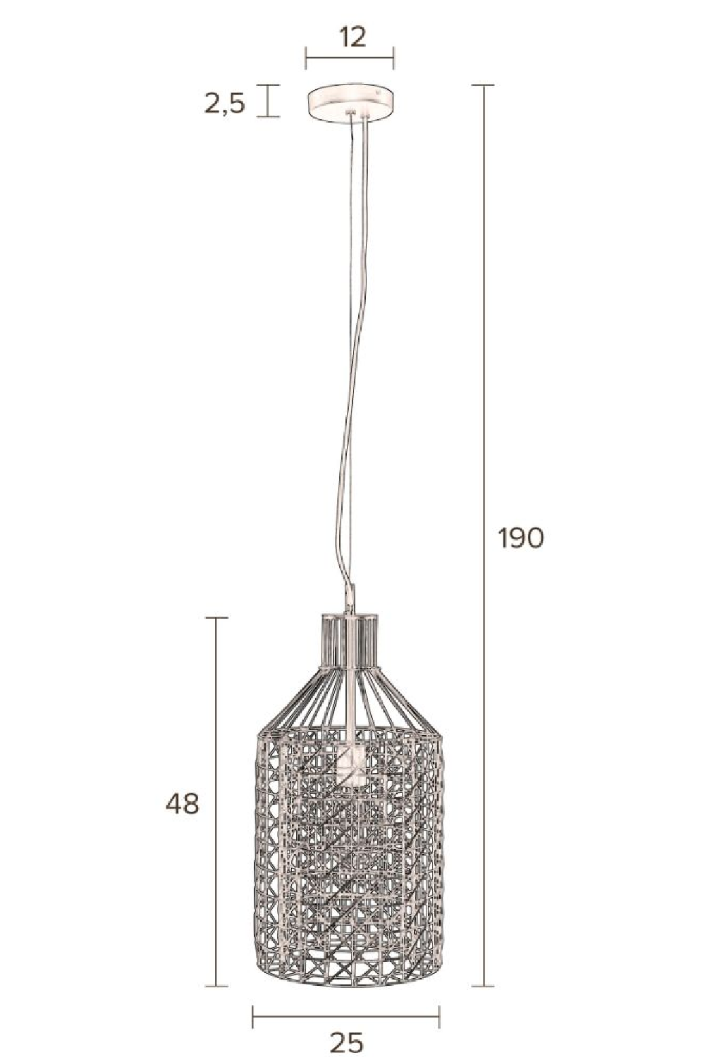 Gray Metal Weave Pendant Lamp | Dutchbone Jim | Oroa.com
