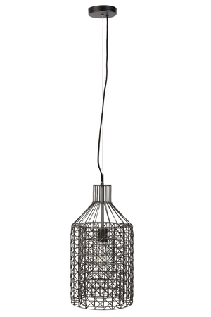 Gray Metal Weave Pendant Lamp L | Dutchbone Jim | DutchFurniture.com