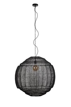 Round Black Pendant Lamp | Dutchbone Meezan | Oroatrade.com