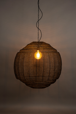 Round Black Pendant Lamp | Dutchbone Meezan | Oroatrade.com
