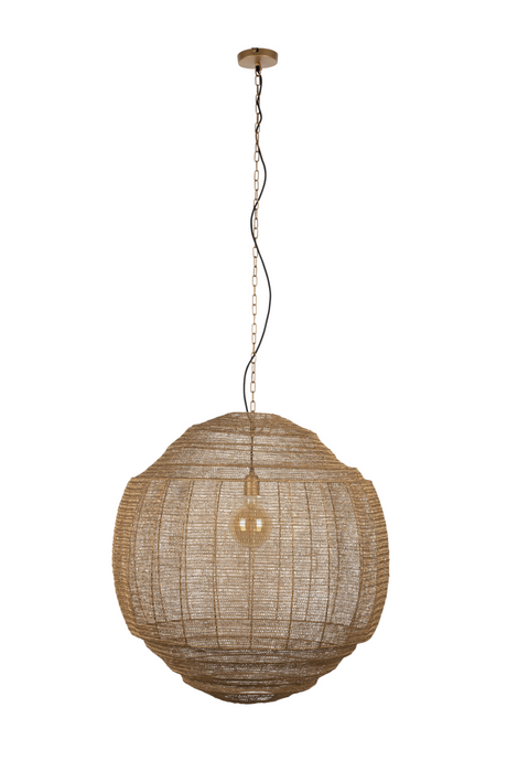 Round Gold Pendant Lamp | Dutchbone Meezan | OROA.com