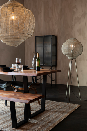 Round Gray Pendant Lamp | Dutchbone Meezan | OROA.com