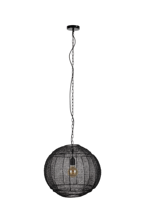 Round Black Pendant Lamp | Dutchbone Meezan | Oroatrade.com