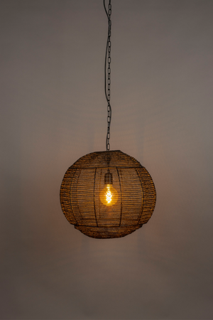 Round Black Pendant Lamp | Dutchbone Meezan | Oroatrade.com