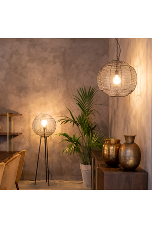 Round Black Pendant Lamp | Dutchbone Meezan | Oroatrade.com