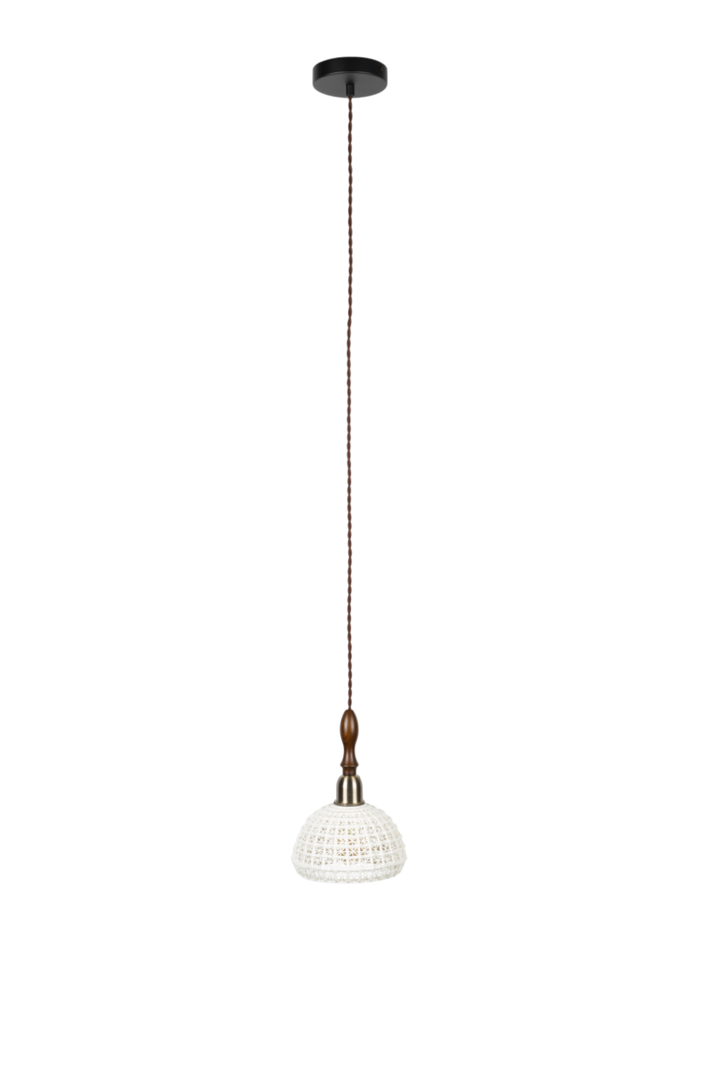 White Ceramic Pendant Lamp | Dutchbone Poppy | OROA.com