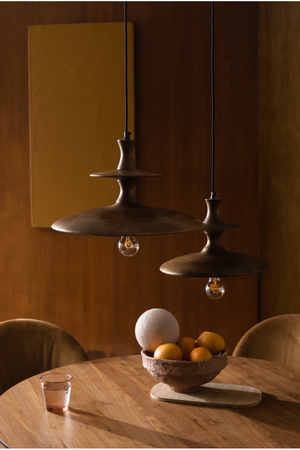 Vintage Mango Wood Pendant Lamp | Dutchbone Cath | OROA.com