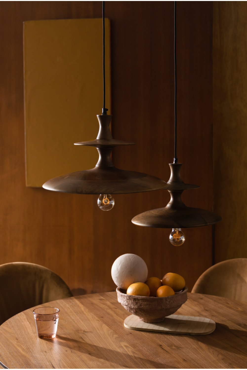 Vintage Mango Wood Pendant Lamp | Dutchbone Cath | Oroatrade.com