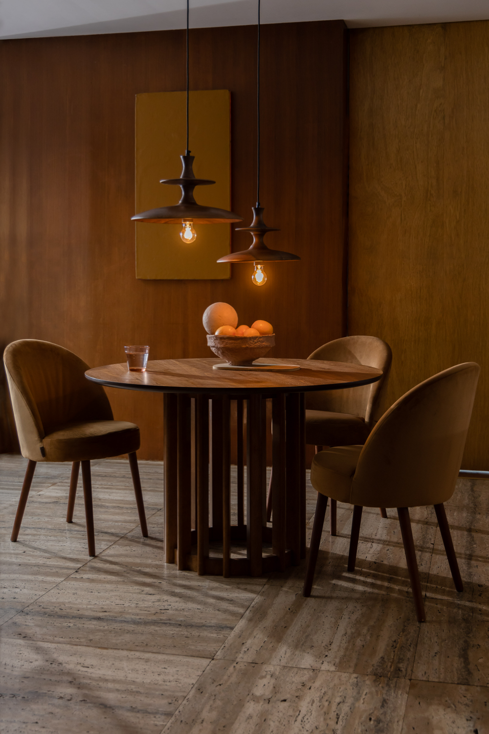 Vintage Mango Wood Pendant Lamp | Dutchbone Cath | OROA.com