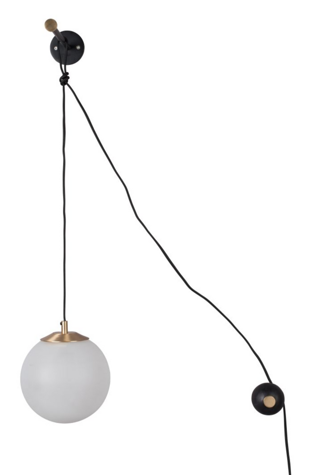 Frosted Glass Globe Wall Lamp | Dutchbone Bulan | DutchFurniture.com