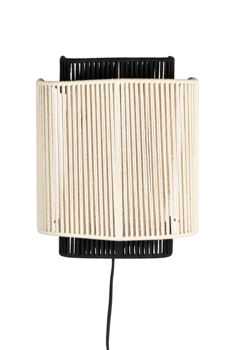 Beige Cotton Thread Wall Lamp | Dutchbone Elon | OROA.com