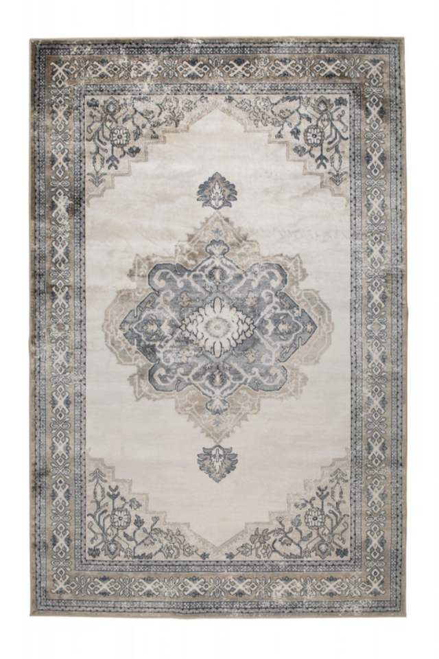 Gray Herati Carpet | Dutchbone Mahal | OROA.com