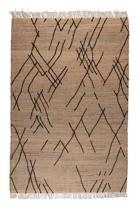 Woven Fiber Fringed Carpet | Dutchbone Ishank | OROA.com