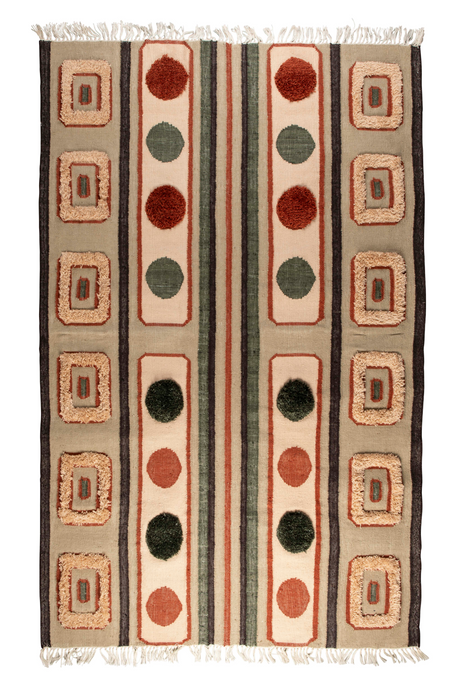 Multi-colored Geometric Rug | Dutchbone Haydon | OROA.com