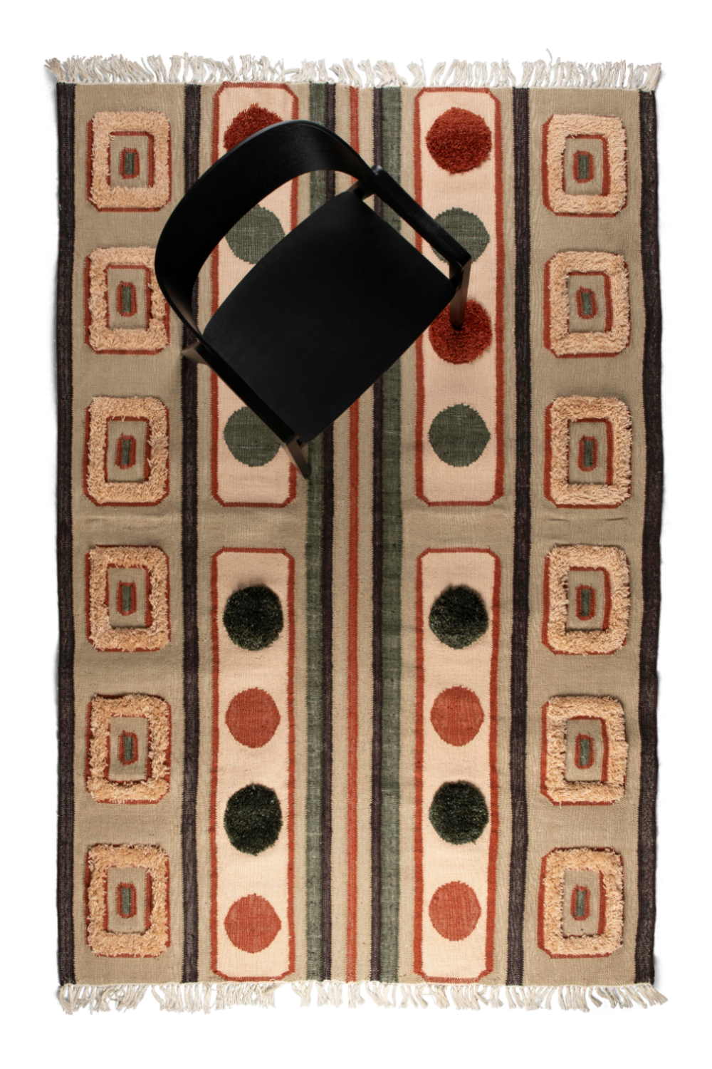 Multi-colored Geometric Rug | Dutchbone Haydon | OROA.com