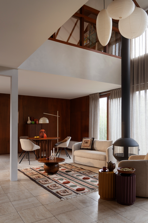 Multi-colored Geometric Rug | Dutchbone Haydon | OROA.com