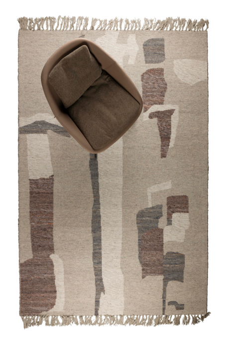 Fringed Wool Carpet 5' x 8' | Dutchbone Caminito | OROA.com