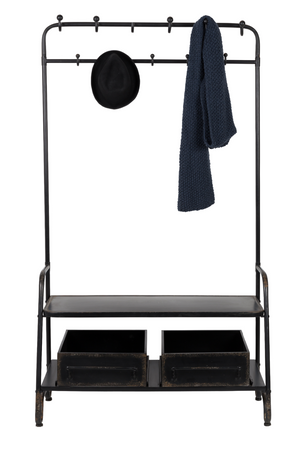 Vintage Black Free Standing Coat Rack | Dutchbone Lucius | DutchFurniture.com