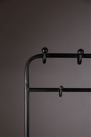 Vintage Black Free Standing Coat Rack | Dutchbone Lucius | DutchFurniture.com