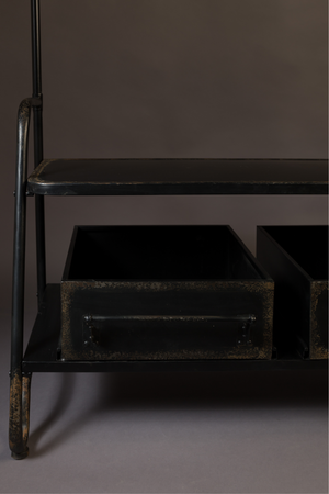 Vintage Black Free Standing Coat Rack | Dutchbone Lucius | DutchFurniture.com