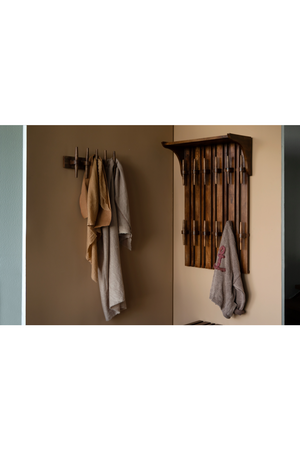 Wooden Wall Coat Rack With Shelf | Dutchbone Jakub | OROA.com