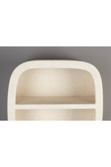 Modern European furniture - Beige Recycled Marble Single Wall Shelf - www.oroa.com