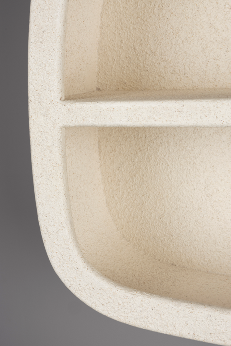 Modern European furniture - Beige Recycled Marble Single Wall Shelf - www.oroa.com