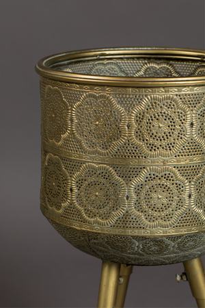 Brass Tripod Plant Stand M | Dutchbone Botanique | DutchFurniture.com