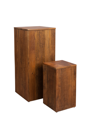 Mango Wood Plant Stand Set (2) | Dutchbone Ribble | OROA.com